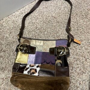Coach Multicolor Patchwork Shoulder Bag